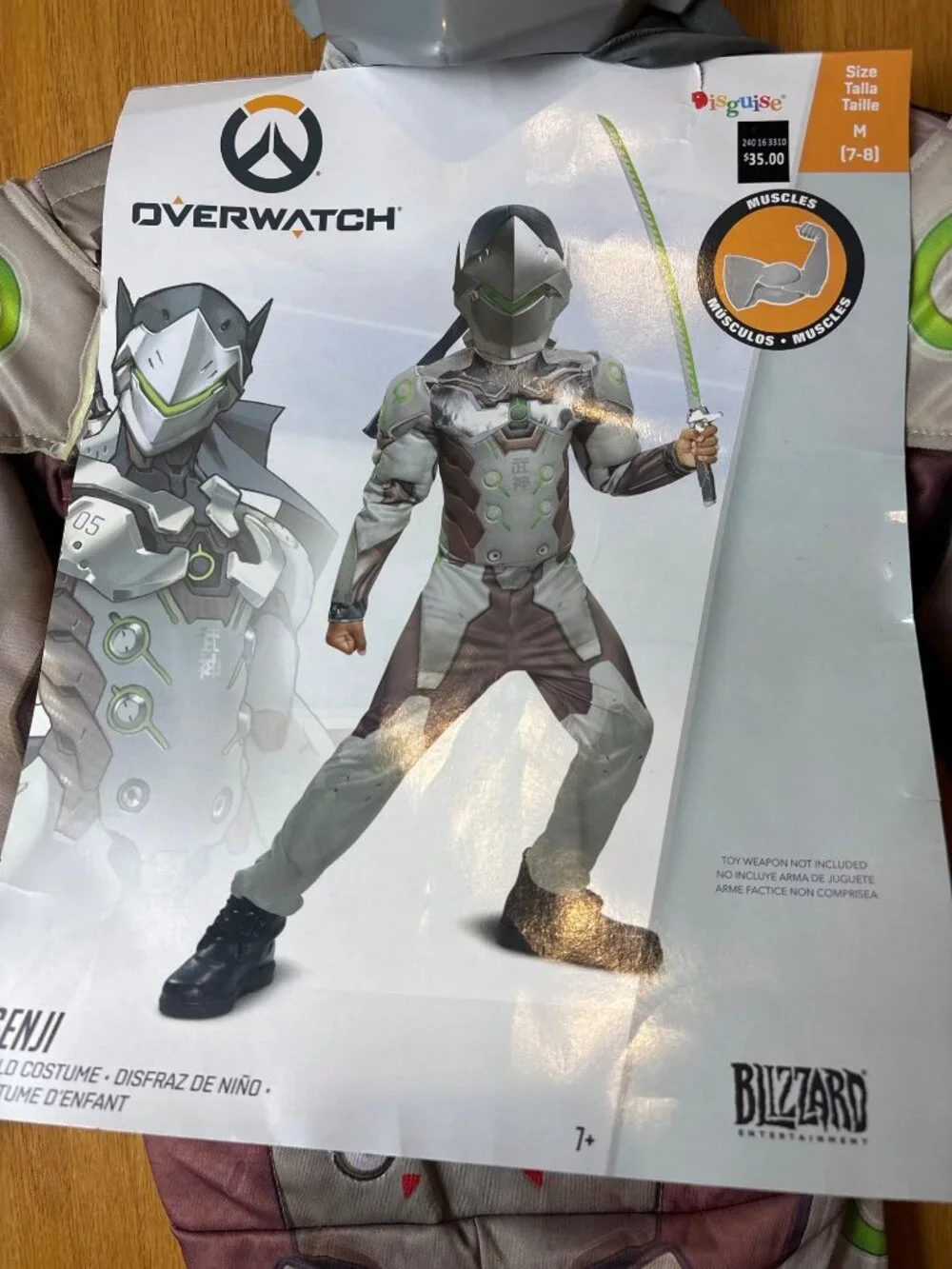 Overwatch Genji Costume For Kids With Mask Size M (7-8) Disguise Brand